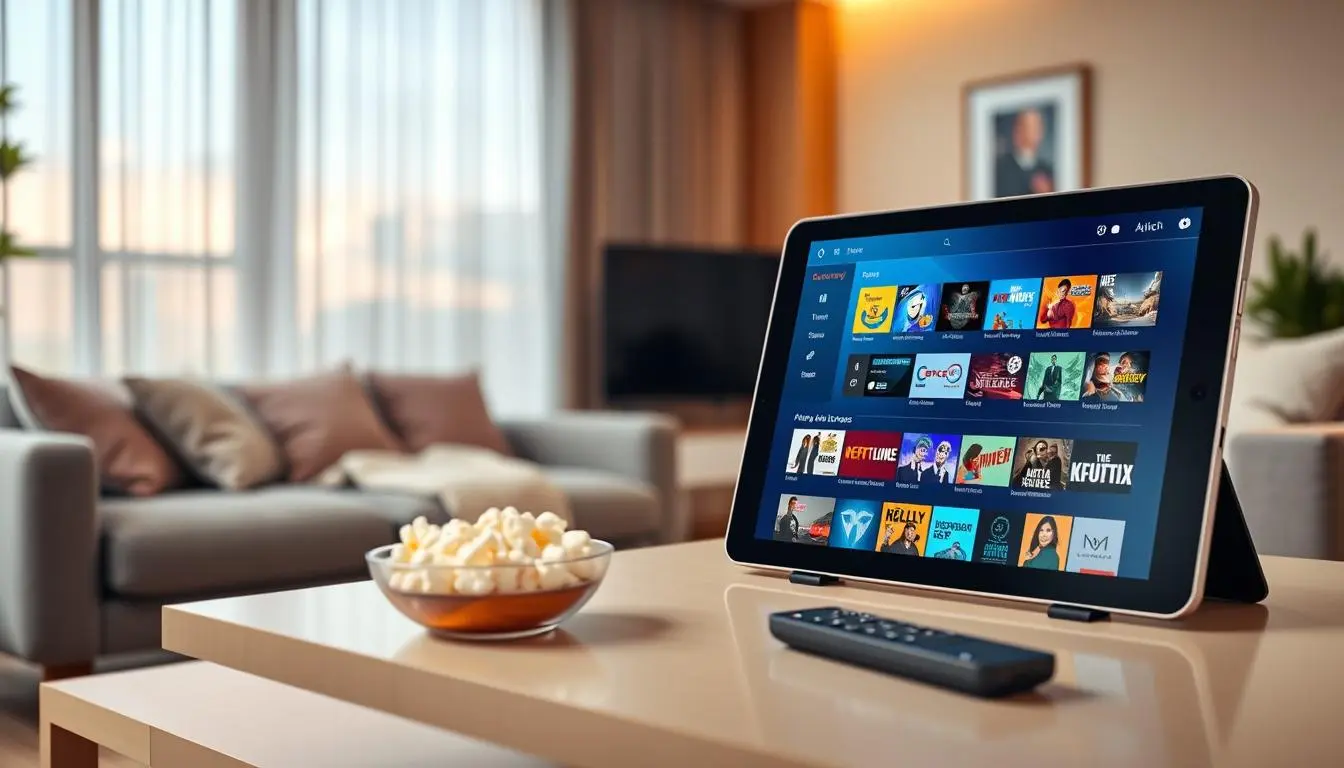 Interface officielle d’IPTV Smarters Pro affichée sur un appareil, présentant le design authentique et les fonctionnalités de l’application.